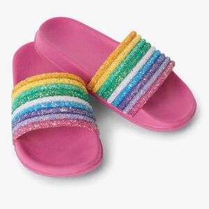GUC! HATLEY Girls Over the Rainbow slides. Size 1.